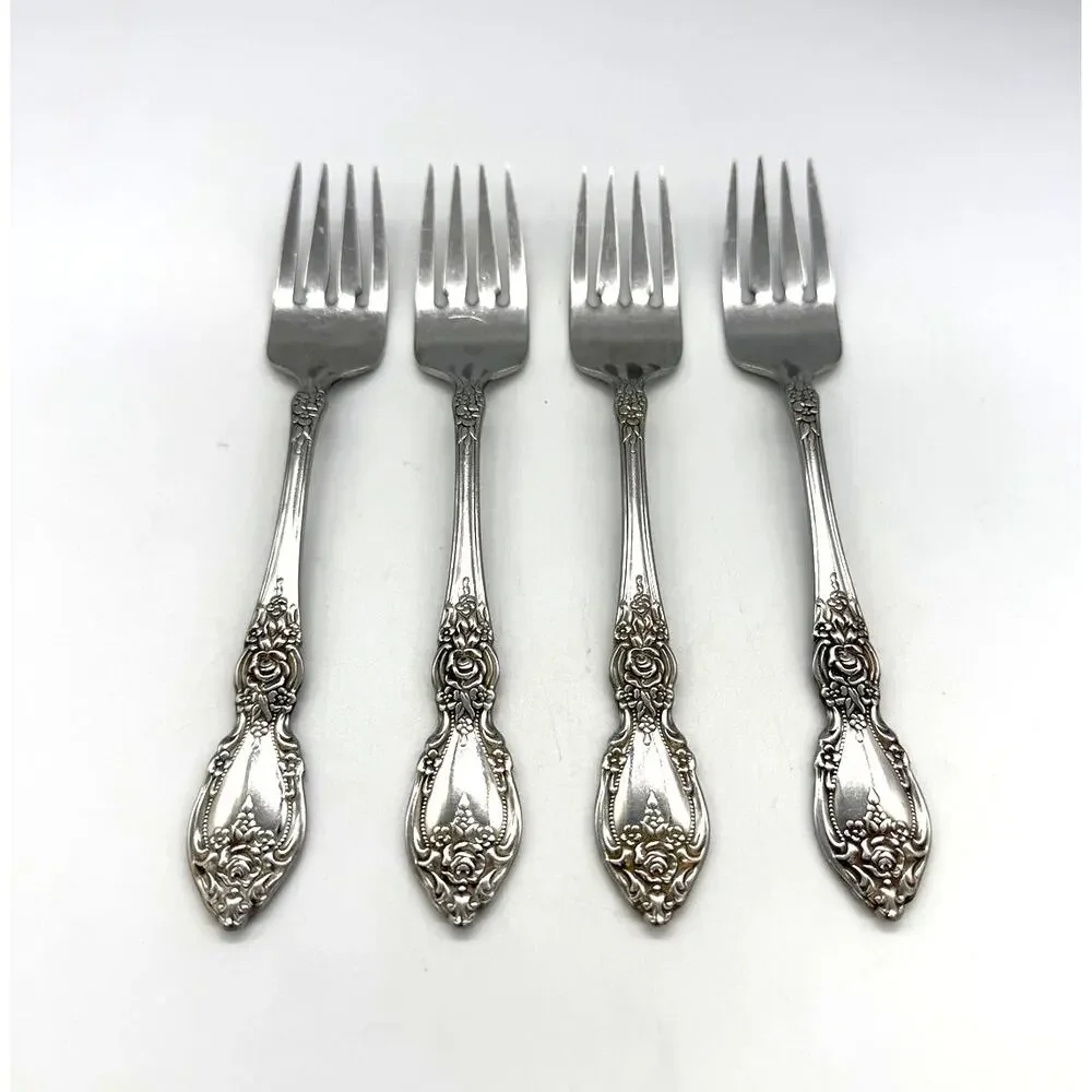Oneida OCO Wordsworth Set of 4 Stainless Steel Salad Forks